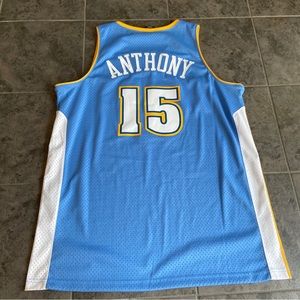 Vintage Carmelo Anthony #15 Denver Nuggets Nike Jersey Size XL Length +2 Blue